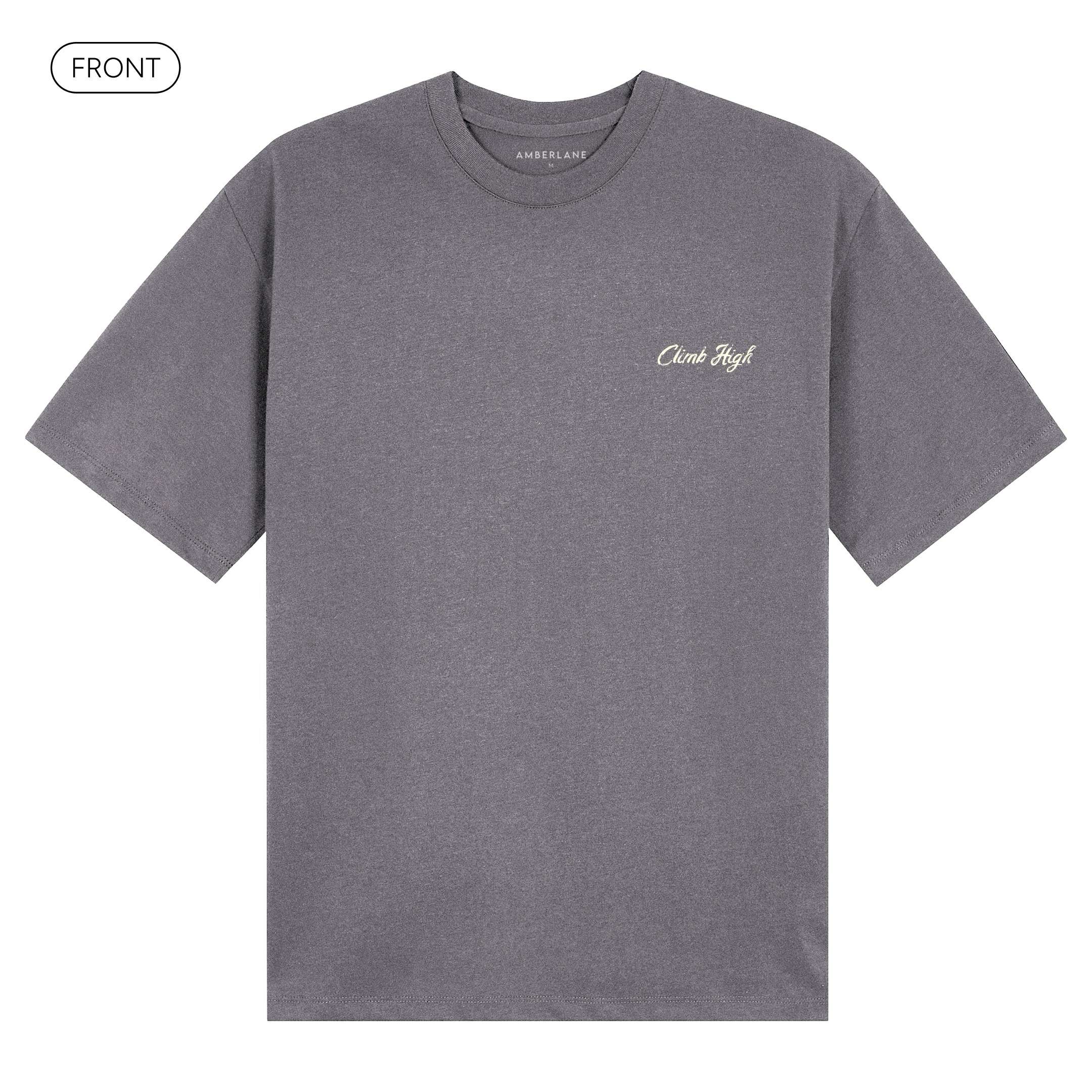 ClimbHigh_BasicOversizedTee_Front_Ash Gray_Mockup