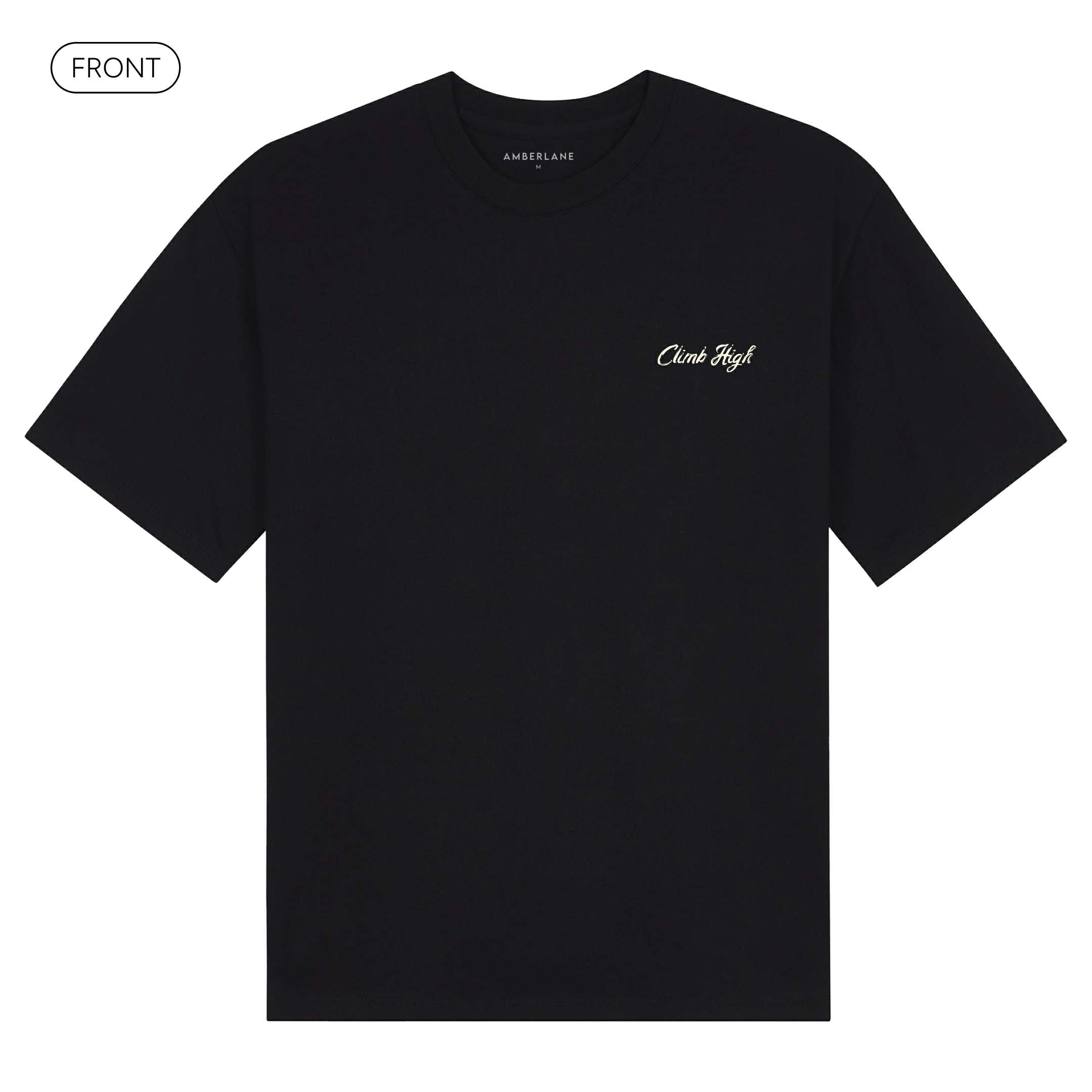 ClimbHigh_BasicOversizedTee_Front_Black_Mockup