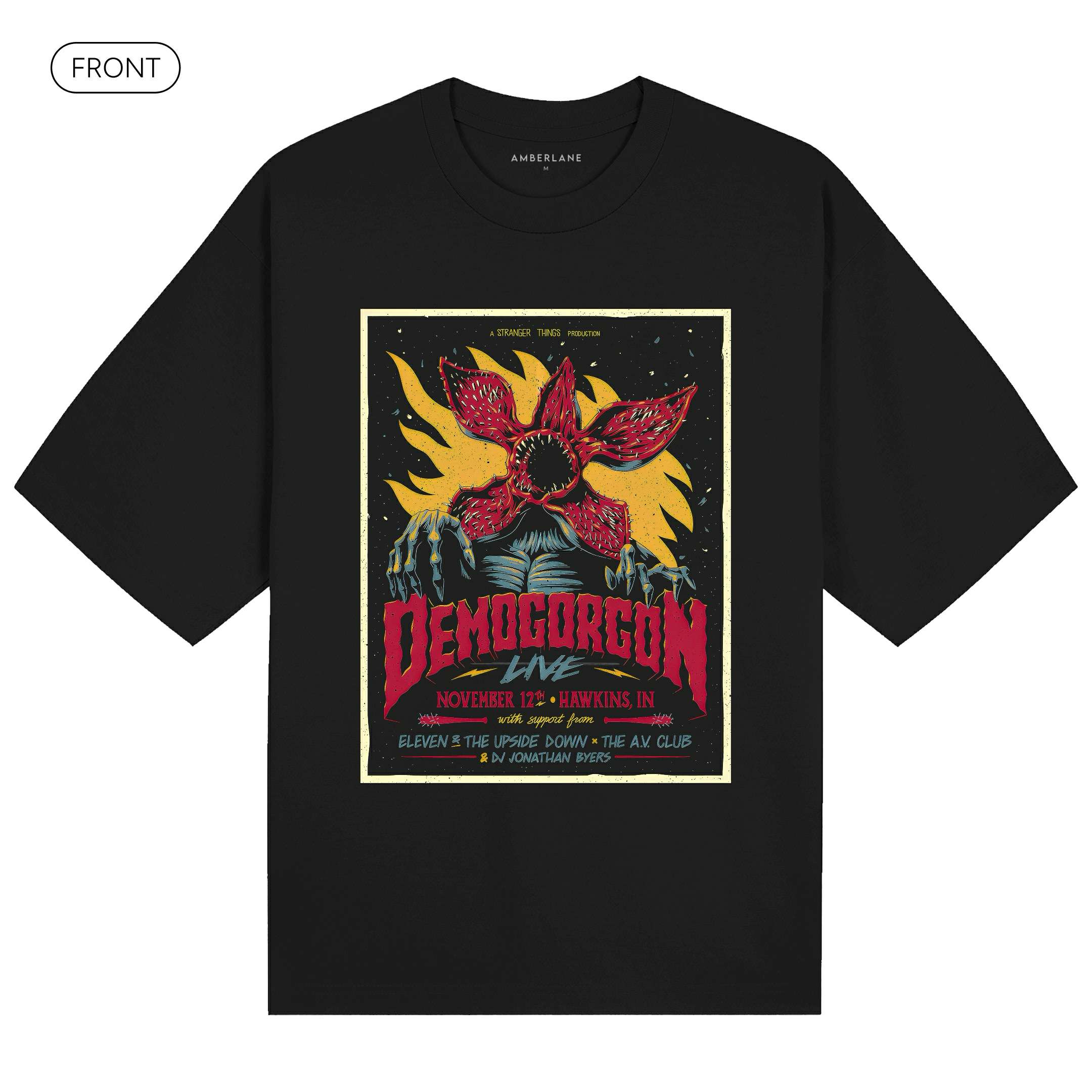 Demogorgon_PremiumHeavyTee_Front_Black_Mockup