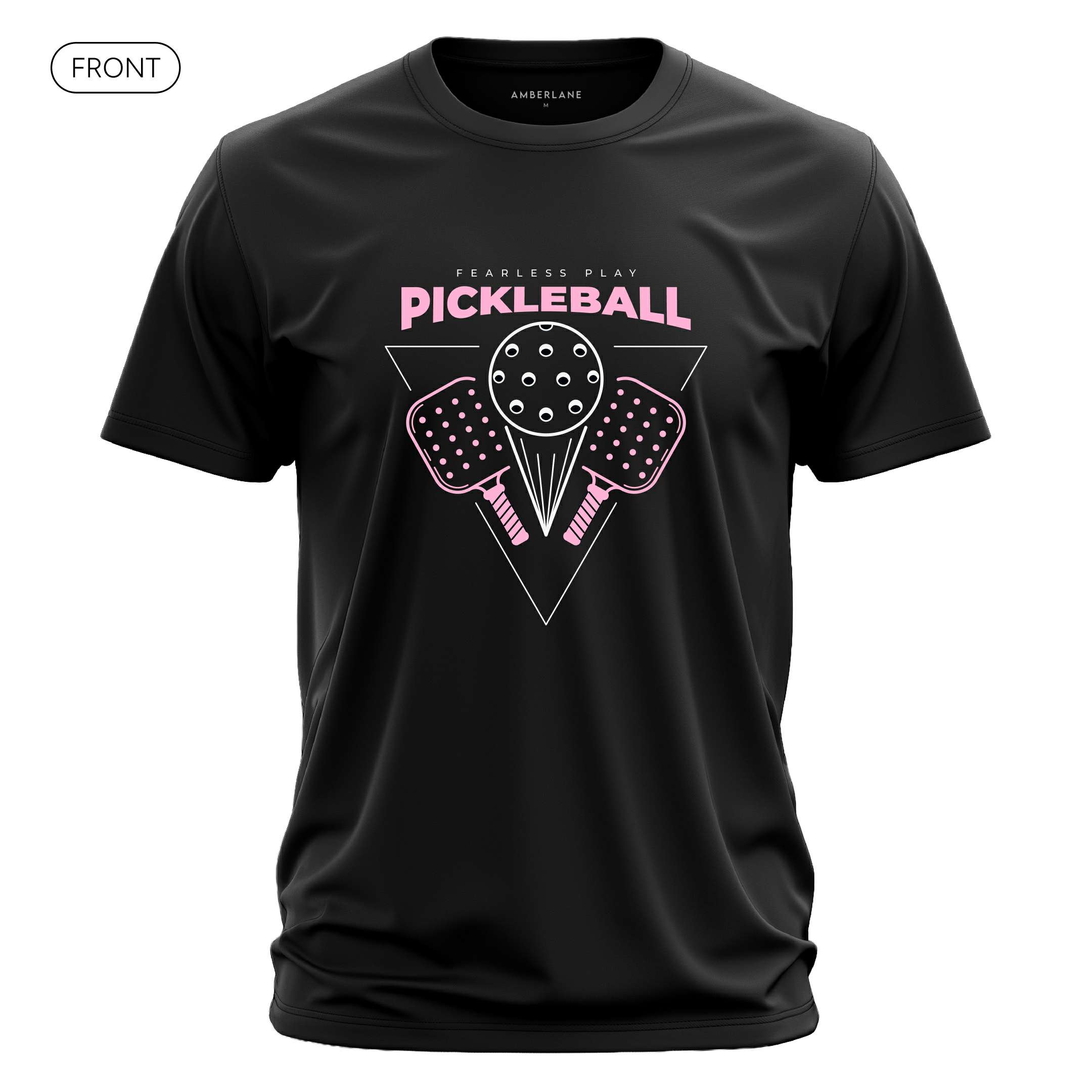 FearlessPlayPKLBL_DriFitTee_Front_Black_Mockup
