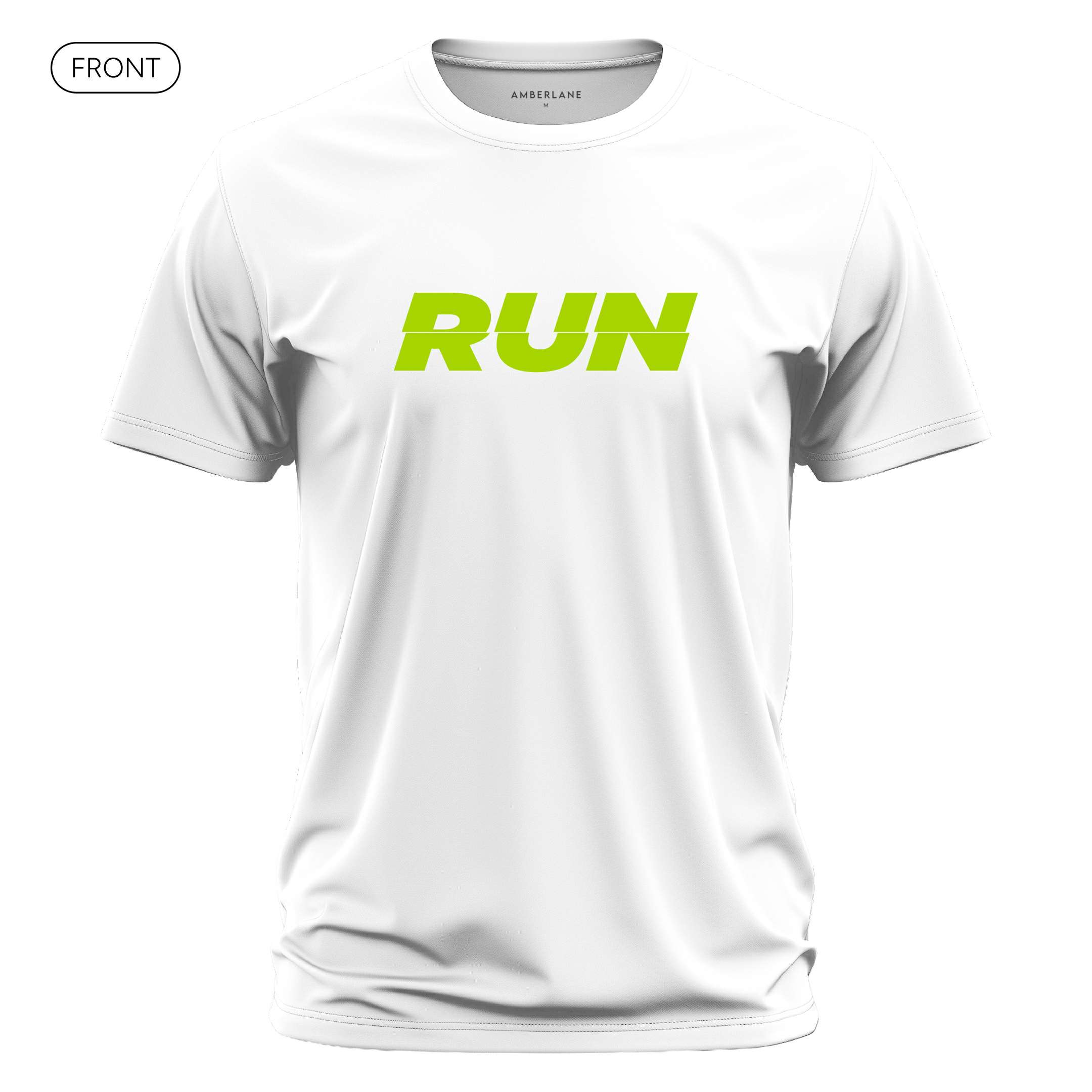 GreenRun_DriFitTee_Front_White_Mockup