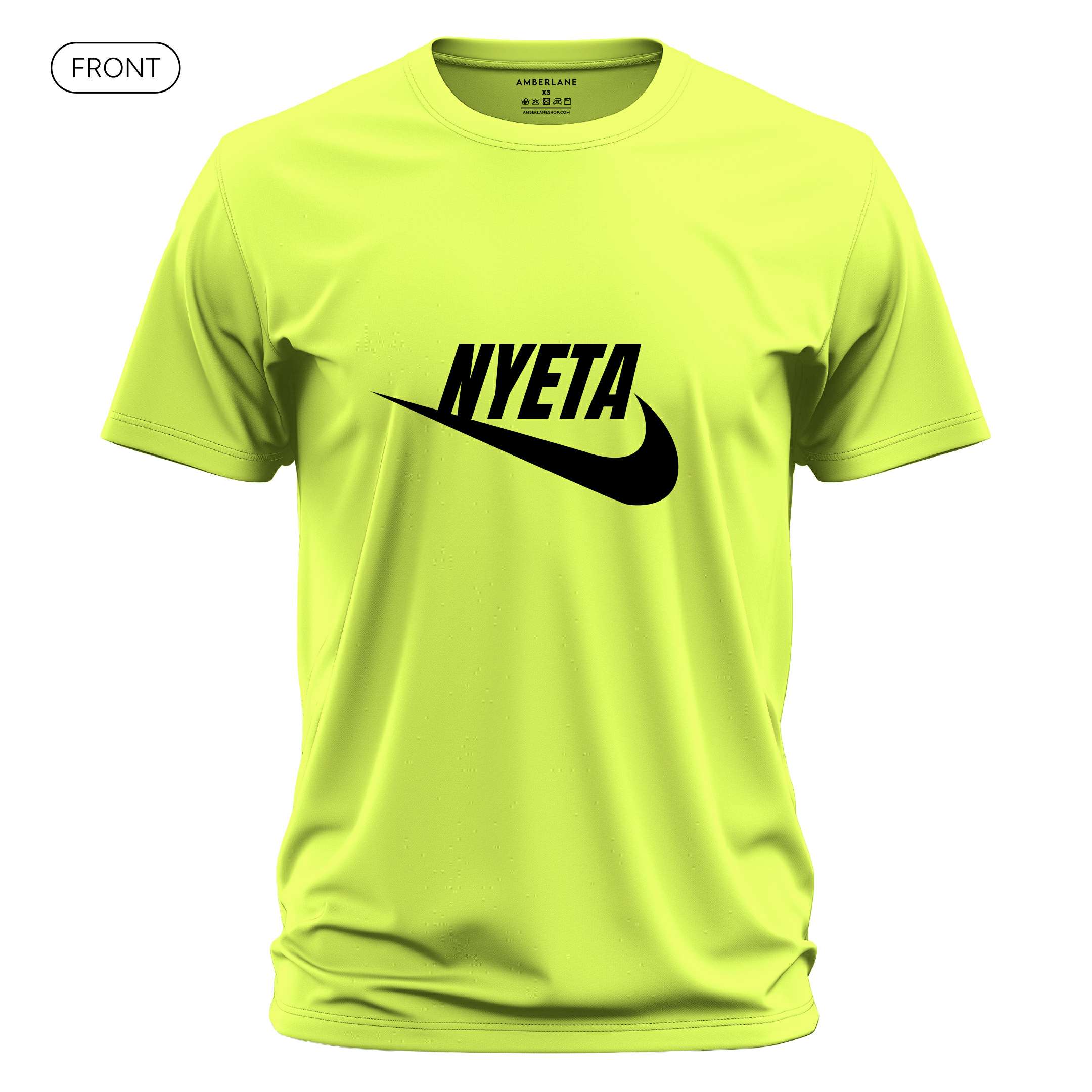 NYETA_DriFitTee_Front_Neon Yellow_Mockup