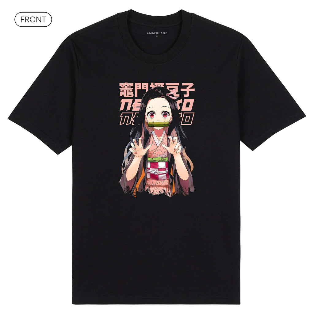 Nezuko_PremiumTee_Front_Black_Mockup