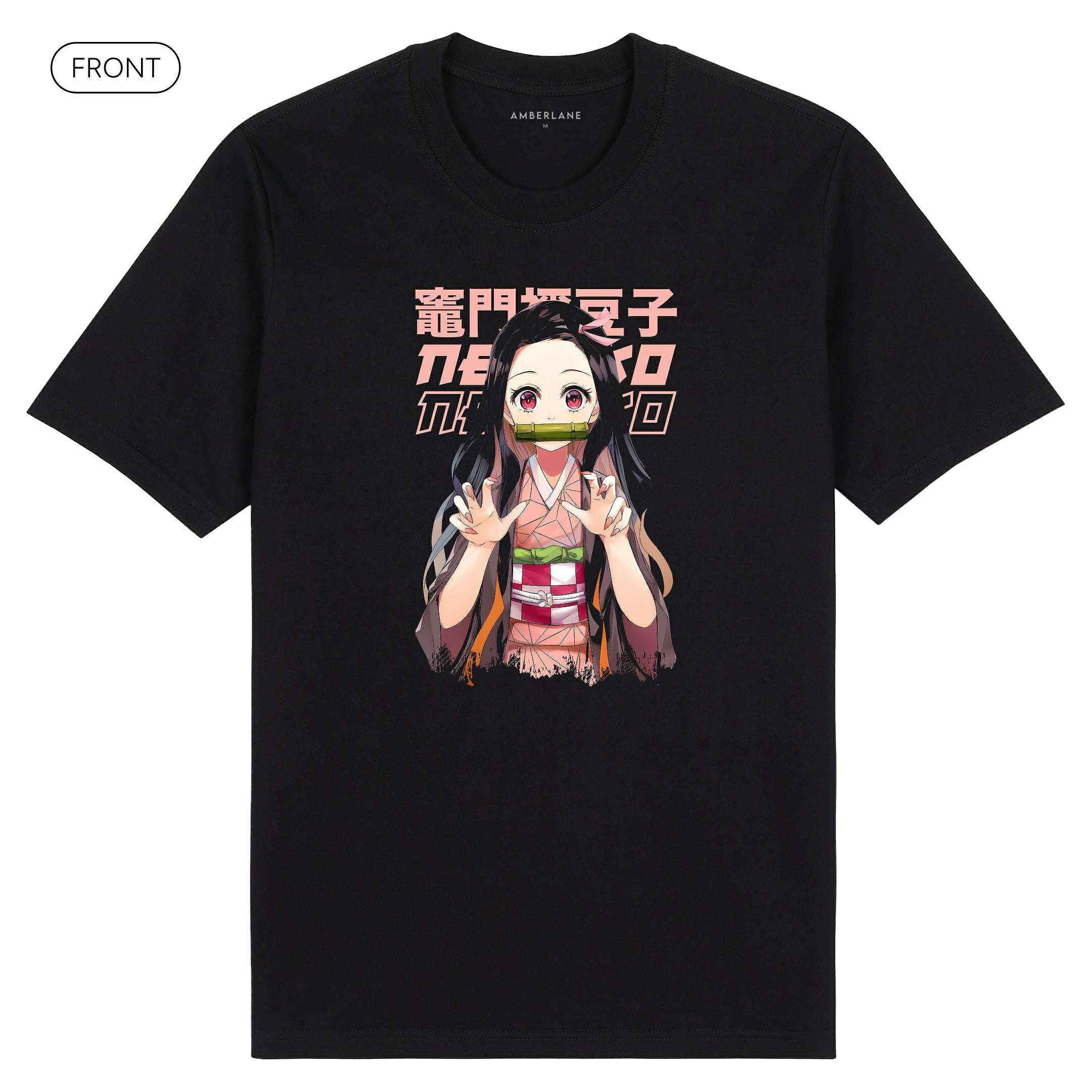 Nezuko_PremiumTee_Front_Black_Mockup