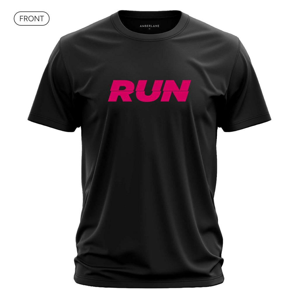 PinkRun_DriFitTee_Front_Black_Mockup