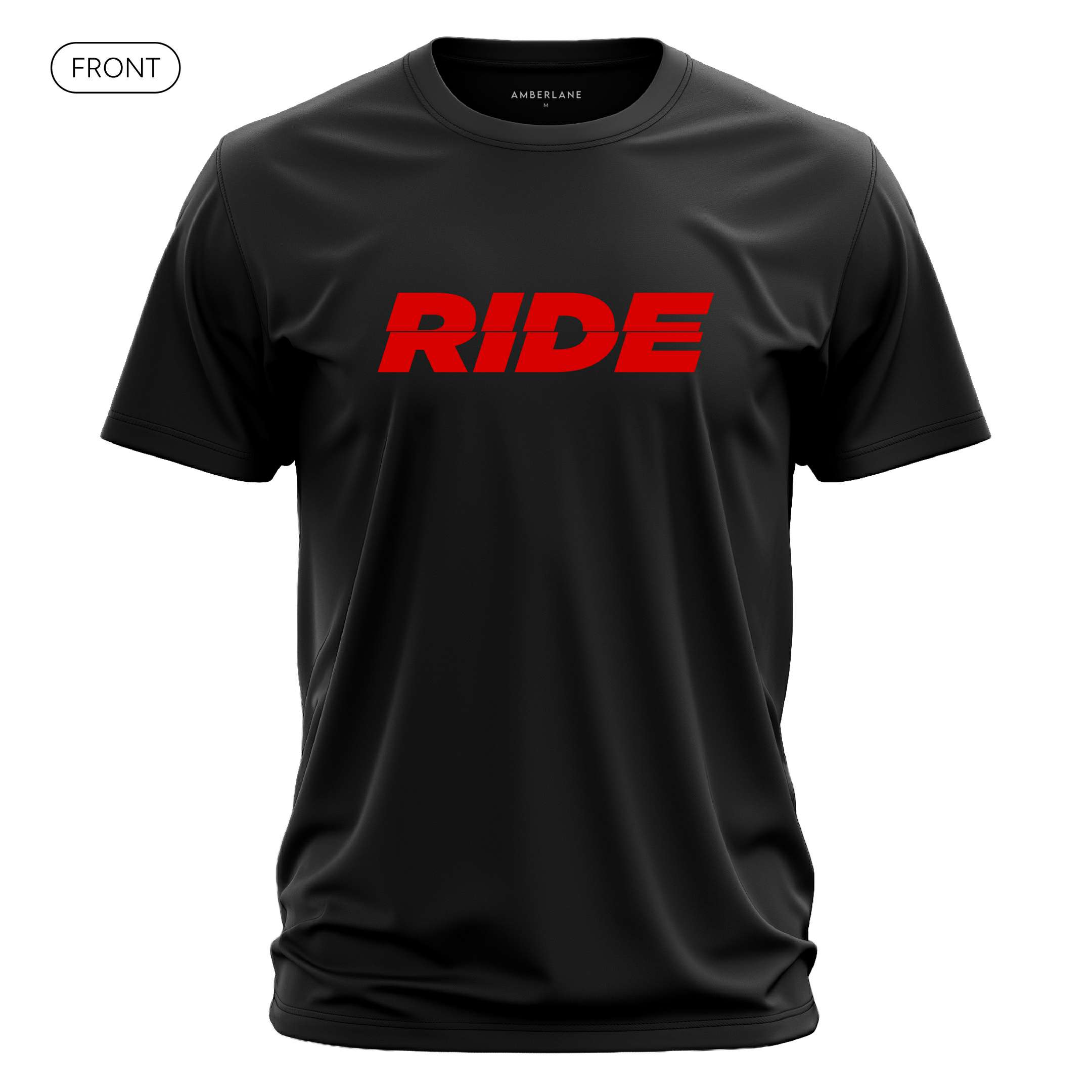 RedRide_DriFitTee_Front_Black_Mockup