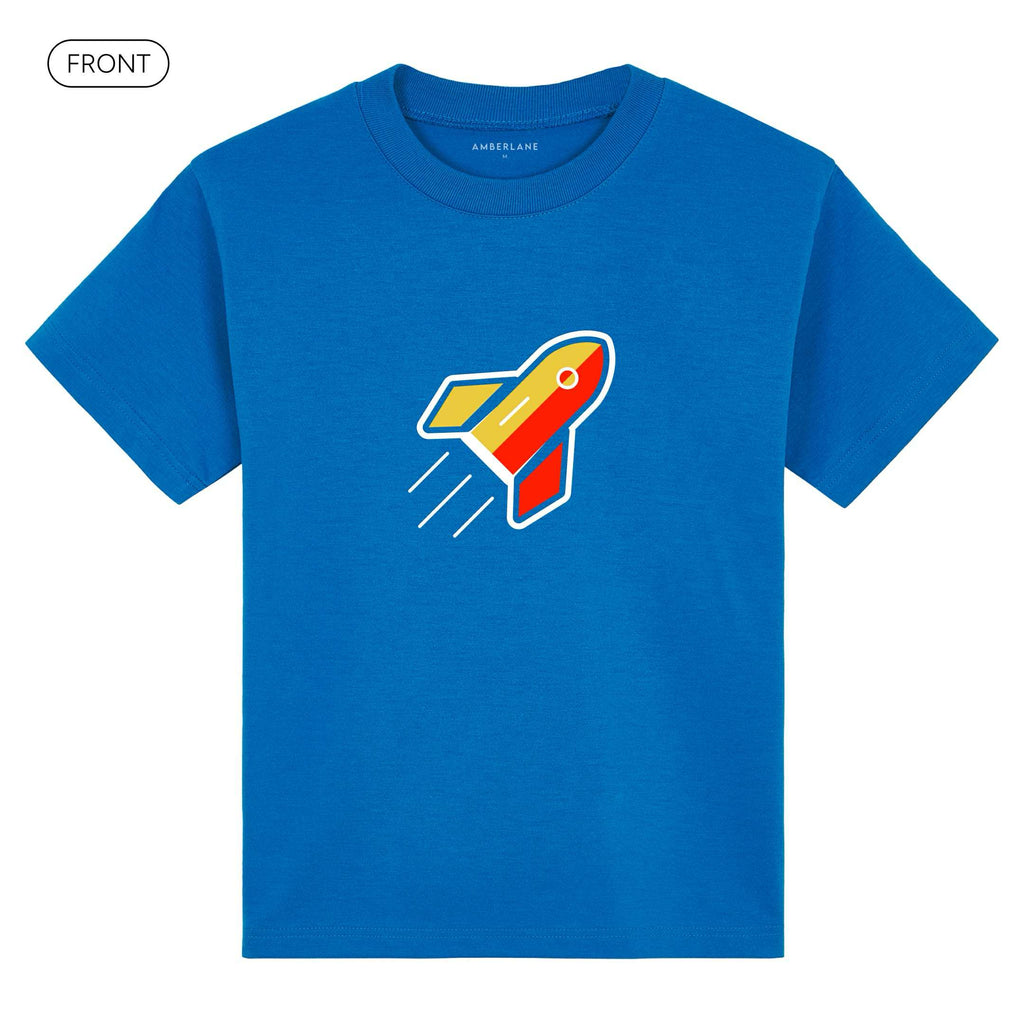 Rocket_KidsBasicTee_Front_Blue_Mockup