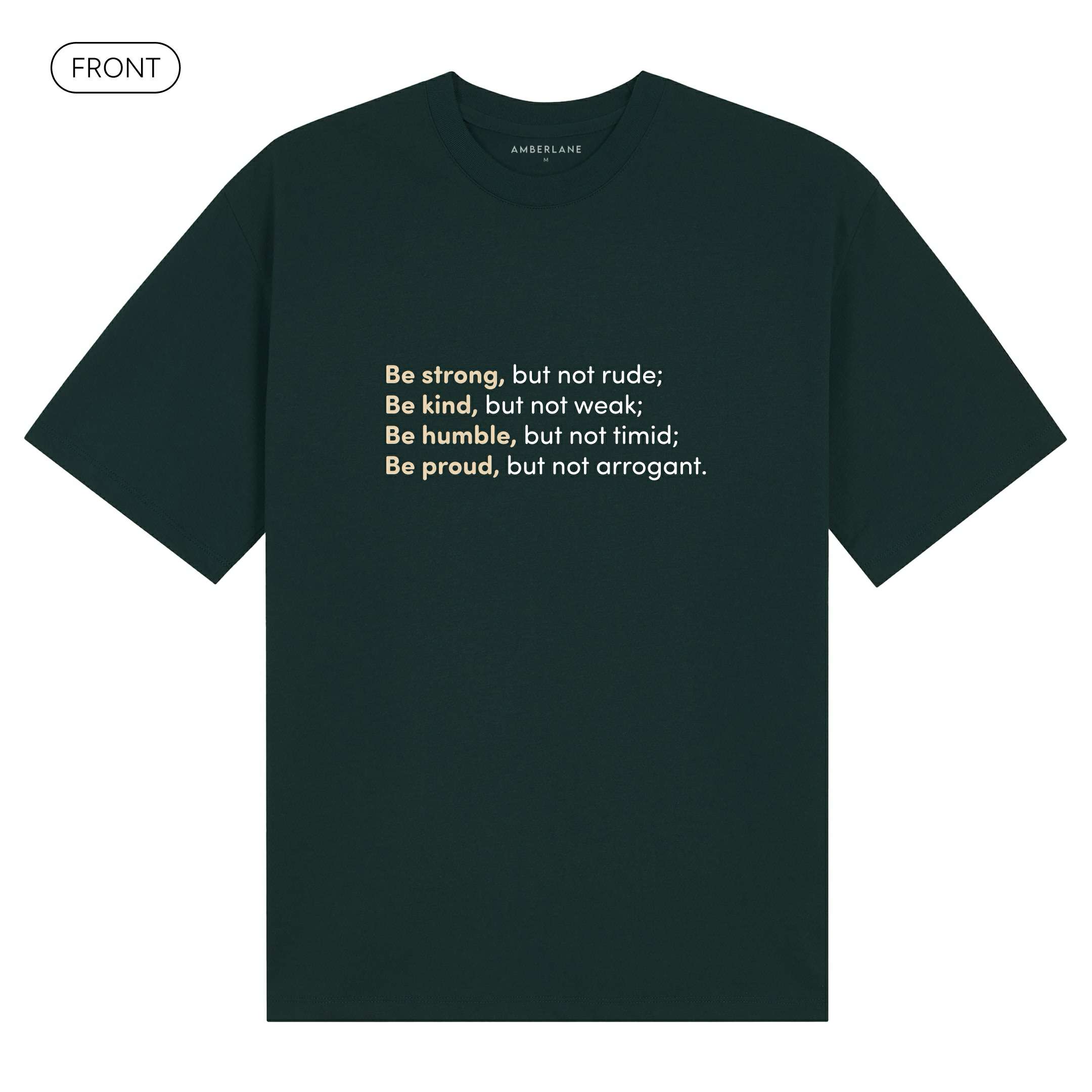 StrongKindHumbleProud_BasicOversizedTee_Dark Green_Mockup