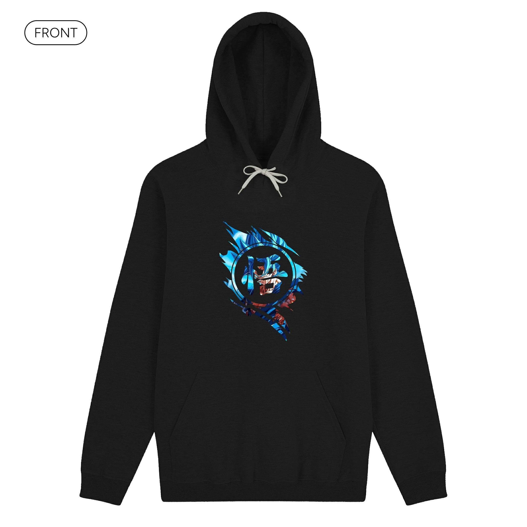SuperSaiyanBlue_Hoodie_Front_Black_Mockup