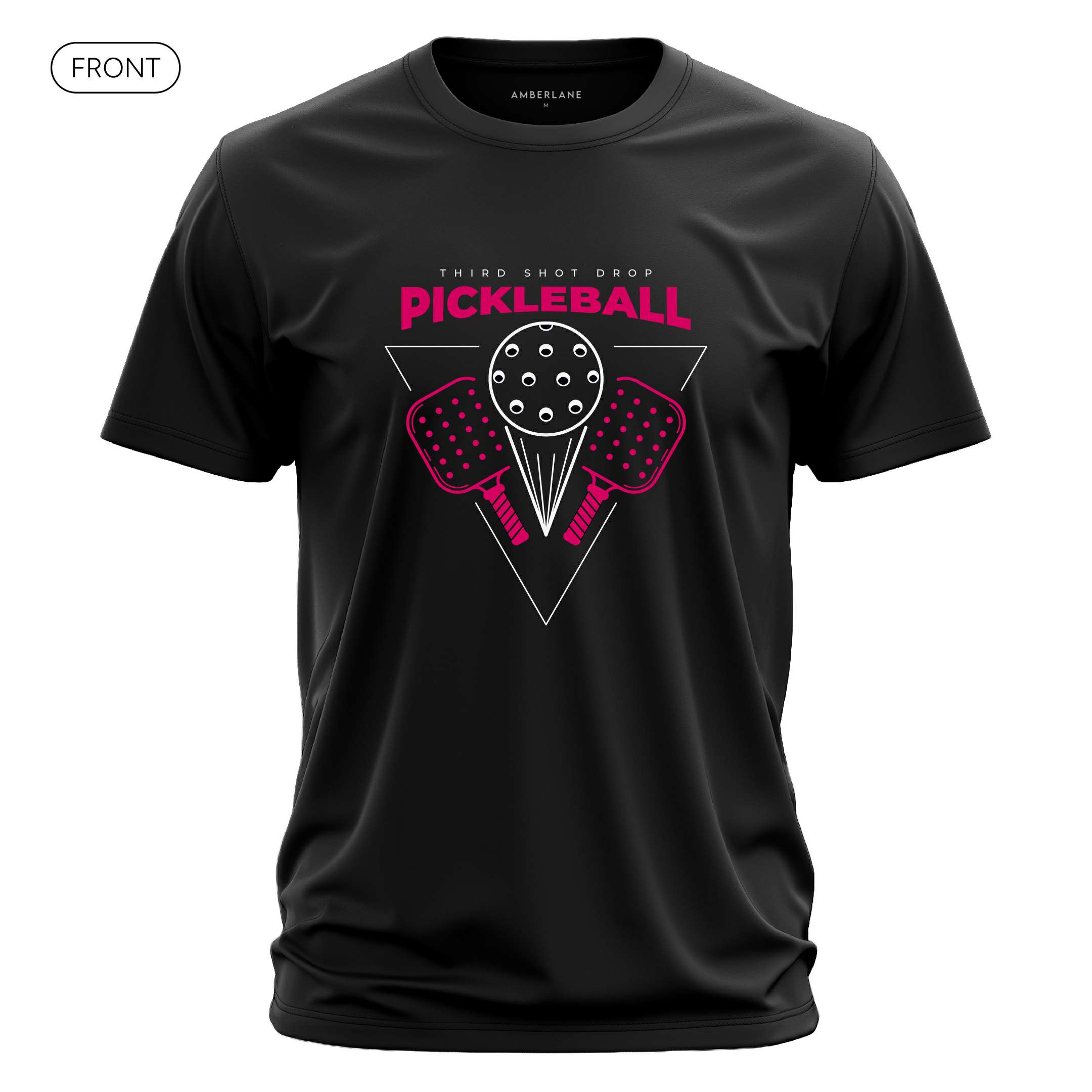 ThirdShotDropPKBL_DriFitTee_Front_Black_Mockup