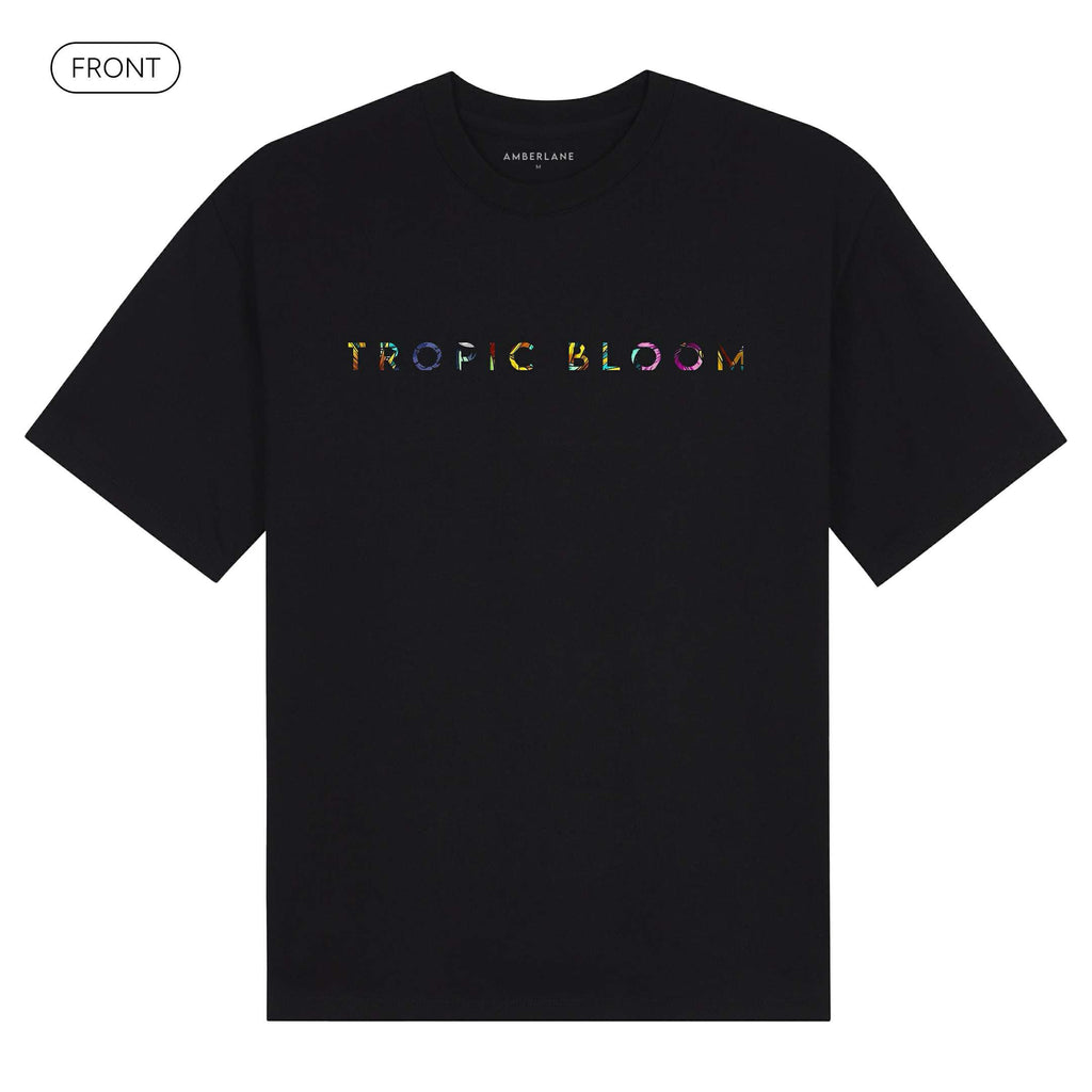 TropicBloom_BasicOversizedTee_Front_Black_Mockup