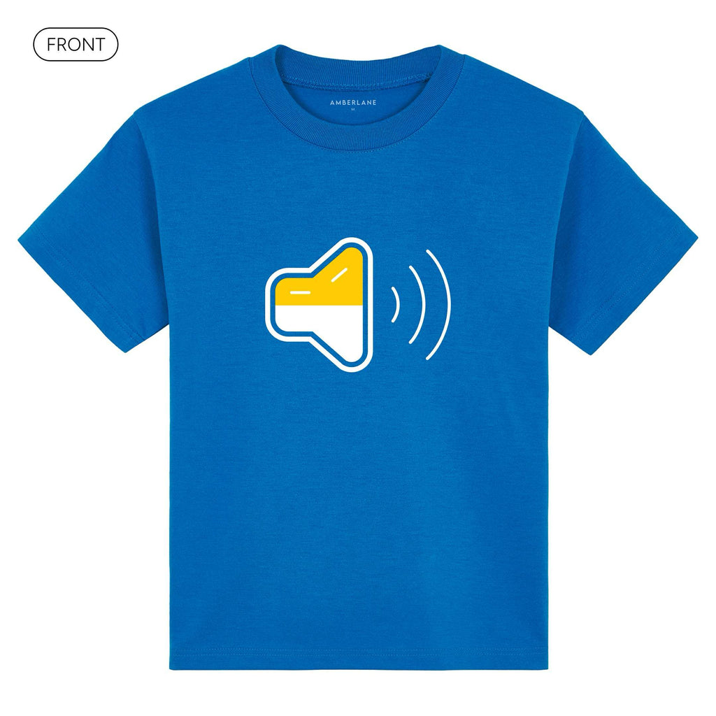 VolumeUp_KidsBasicTee_Front_Blue_Mockup